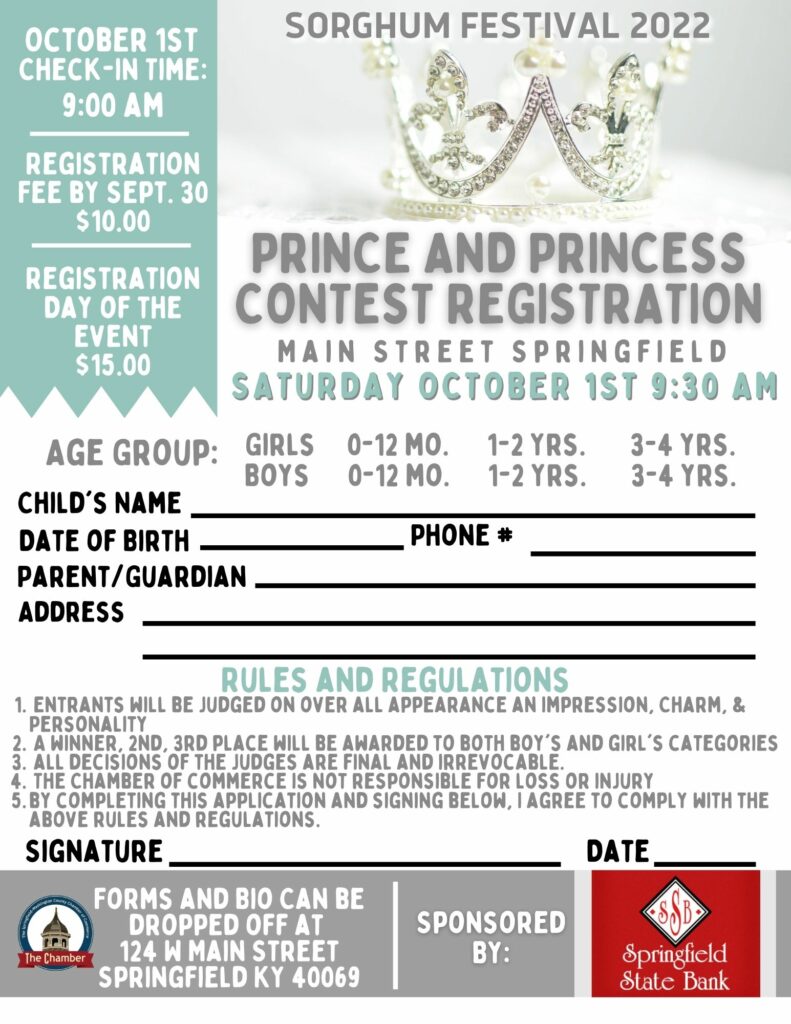 Prince and Princess Registration