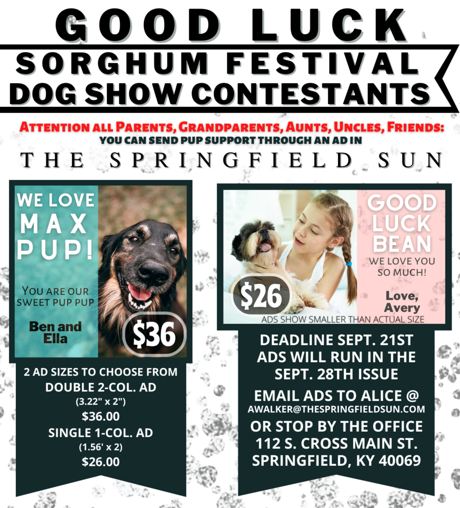 Sorghum Festival Dog Show Ad (4.75 × 5.25 in)